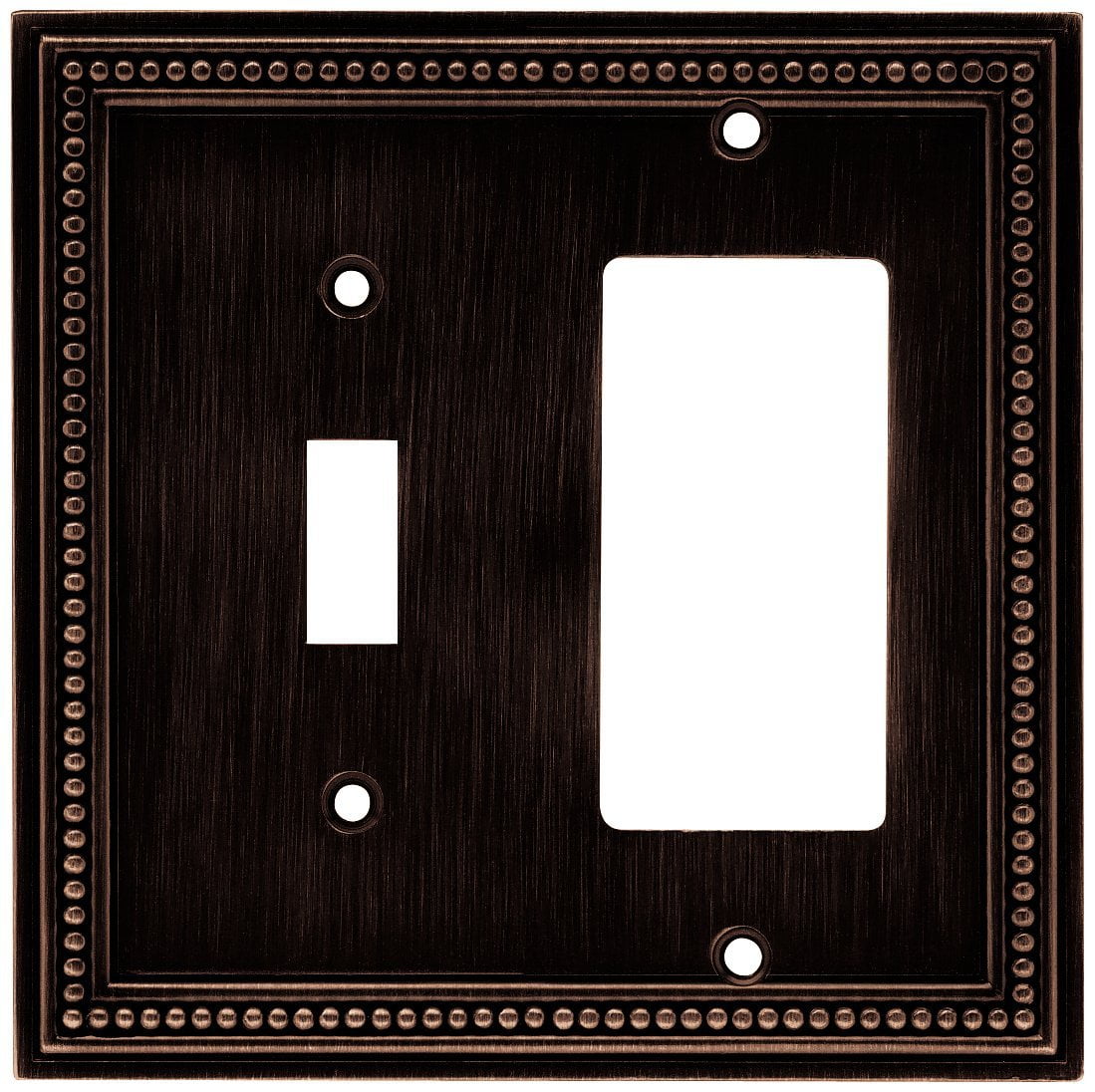 64407 Beaded Single Toggle Switch/Decorator Wall Plate / Switch Plate