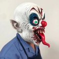 thumbnail image 3 of Máscara de Payaso Horrible YONGSHENG de Halloween con Disfraz de Diablo Nariz Roja y Lengua Larga Sangrienta, 3 of 5