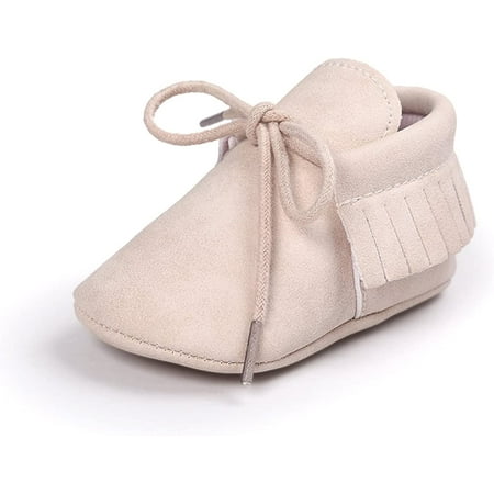 

QWZNDZGR Baby Boys Girls Moccasins Sneakers Soft Sole Tassels Prewalker Anti-Slip Shoes