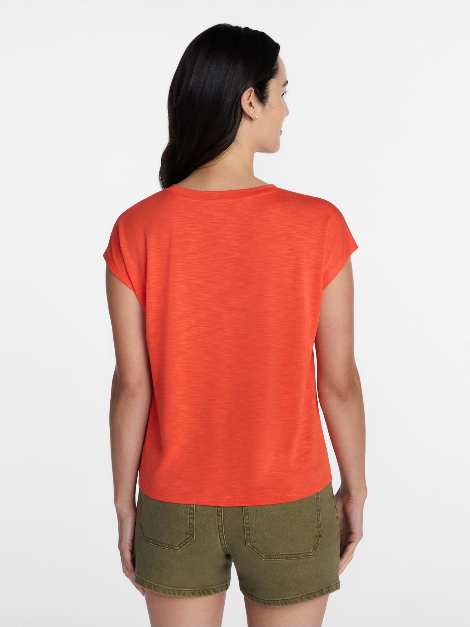 Time and Tru Women's Twist Front Top, Sizes XS-XXXL