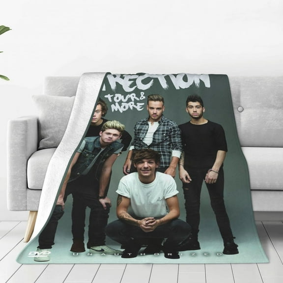 One Direction Blanket Soft Lightweight Throw Blankets Air conditioning blanket Cozy Flannel Bed Throws for Sofa Couch Travel Home Room Bedroom Decor teen Adults 40x30