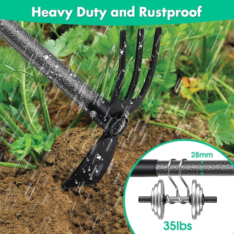 YeYeBest 2-in-1 Hoe and Cultivator, 31-Inch Adjustable photo 2