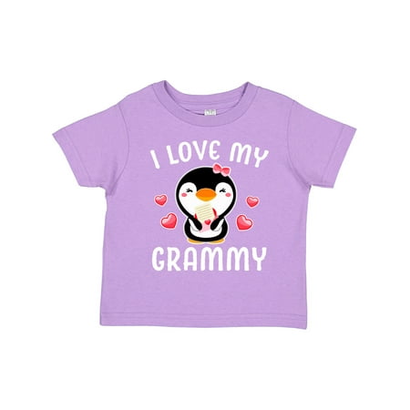 

Inktastic I Love My Grammy with Cute Penguin and Hearts Gift Toddler Toddler Girl T-Shirt