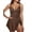Brown, variant on Eytino Womens Bathing Suits One Piece Swimdress Swimsuits for Women Tummy Control Tie Knot Swim Dresses Skirt Bathing Suit Brown M