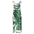 thumbnail image 4 of Pisexur Femmes Summer Casual Combinaisons Dressy Hawaii Print Manches Barboteuses Spaghetti Sangle Réglable Ample Short Combinaison avec Poches, 4 of 5