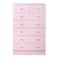 thumbnail image 2 of Ktaxon 7 Drawers Dresser Chests for Bedroom, Wood Chset of Drawers,Dressers Organizer for Bedroom, Living Room,Hallway, Pink, 2 of 11