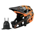 thumbnail image 2 of Casco de bicicleta de montaña casco de bicicleta de cara completa forro lavable extraíble 31 ventilación actividades al aire libre casco de ciclismo Naranja, 2 of 8