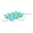 thumbnail image 6 of TABLZONE Ceramic Egg Tray Sky-Blue 2Pcs 5.70X3.73X1.26in, 6 of 7