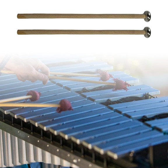 Mazos de percusión Glockenspiel 2 piezas Hugo cabeza larga y plana