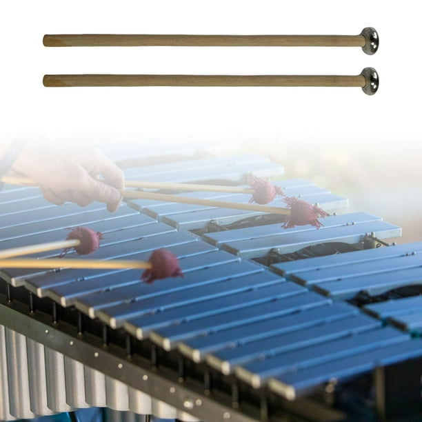 Mazos de percusión Glockenspiel 2 piezas Hugo cabeza larga y plana
