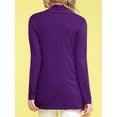 thumbnail image 5 of Made by Johnny Women's Draped Open Front Cardigan S DARK_PURPLE, 5 of 6