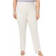 thumbnail image 2 of Pantalones casuales de tejido doble Anne Klein para mujer color hueso 16W, 2 of 2