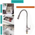 thumbnail image 5 of Boquilla giratoria de 360 grados, rociador flexible extraíble, mezclador de cocina, mezclador de agua fría, acero inoxidable cromado, 5 of 5
