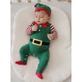 thumbnail image 5 of BemeyourBBs 2Pcs Christmas Outfits Newborn Baby Romper for Boy Long Sleeve Jumpsuit Hat, 5 of 9