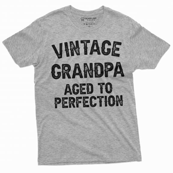 Men's Grandpa Funny T-shirt Vintage Grandpa Aged to Perfection Papa Gifts Grandfather Tee shirt