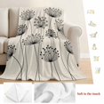 thumbnail image 5 of Farmhouse Dandelion Blanket Soft Cozy Warm Throw Blanket for Couch, Plush Fuzzy Flannel Fleece Blankets for Sofa, Spring Modern Country Flower Black Beige Bed Blankets Gifts for Men, 40"x60", 5 of 9