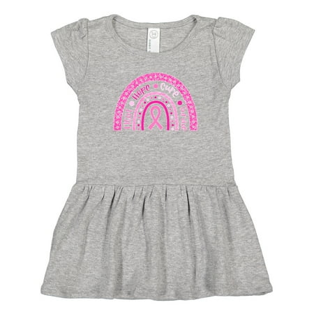 

Inktastic Breast Cancer Awareness Rainbow Fight Hope Cure Survive Gift Toddler Girl Dress