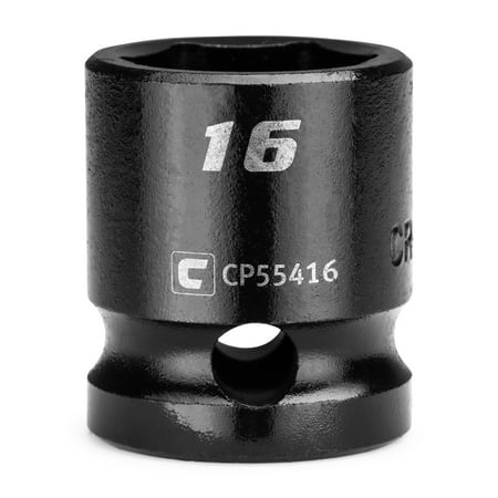 UPC: 0886352554169 | Capri Tools 16 mm Stubby Impact Socket  1/2 in. Drive  6-Point  Metric