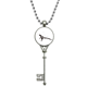 thumbnail image 1 of Collar Colgante de Llavero Vintage de Lagarto blanco y negro Plata, 1 of 3