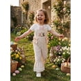 thumbnail image 5 of Loicainy Toddler Kids Girls Plaid Jumpsuits Easter Egg Sleeveless Bell-Bottom Size 12 Months to 5 Years, 5 of 9