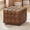 Cognac, variant on Cognac Genuine Leather Ottoman, Foot Stool with Grid Sewing Design
