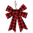 thumbnail image 2 of Momentum Brand Red and Black Buffalo Plaid Check Bows, 2-ct. Packs; 7 X 5.5-in, 2 of 3
