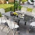 thumbnail image 2 of Outsunny 35"-71" Expandable Patio Dining Table for 4-6 Person, Grey, 2 of 10