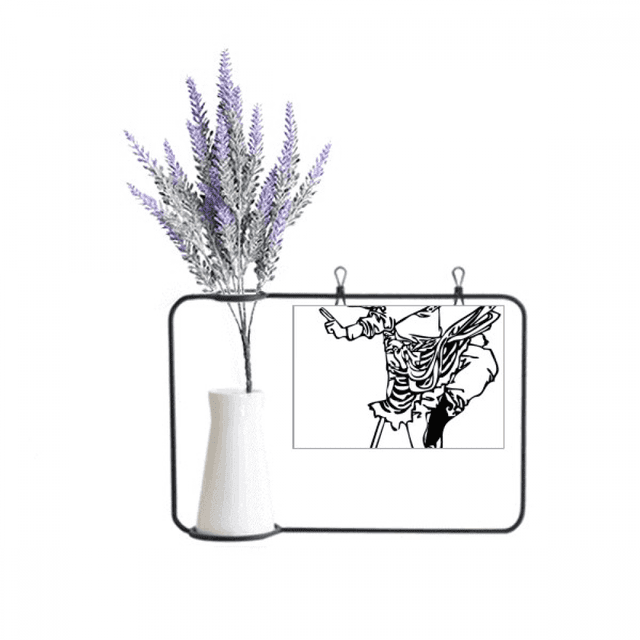Obra maestra de dibujo China chino peregrinación Tarjeta de jarrón de lavanda artificial