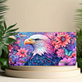 thumbnail image 6 of 1 Pcs 2D Flat License Plate Covers & Frames, Eagle among Flowers For Decorative Front, Waterproof For Decoration Aluminum License Plate Covers & Frames Cover For Men Women, 12" X 6", 6 of 7