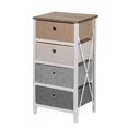 thumbnail image 1 of Nightstand with 4 Drawers, End Table Storage Tower Organizer Unit with Wood Top for Bedroom, Hallway, Entryway, Closets, 1 of 5