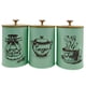 thumbnail image 5 of Juego de 3 recipientes para café, té y azúcar, botes de cocina, organizador de decoración de hierro Verde, 5 of 9