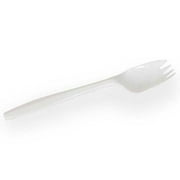 Smartstock Medium Weight White Polypropylene Spork Refills, White -- 960 per case.