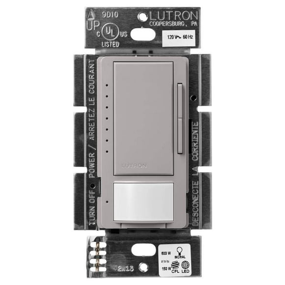 Lutron Maestro Led+ Motion Sensor/Dimmer Switch | 150W Led | Single Pole/Multi-Location | Mscl-Op153M-Gr | Gray