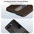 thumbnail image 4 of TECH CIRCLE Magnetic Phone Case for Galaxy Z Flip 5 with Kickstand, Compatible with MagSafe, Wireless Charging, Hands-Free Viewing, Shockproof, Anti-Scratch, Protective PU Leather Slim Case, Coffee, 4 of 7