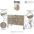 thumbnail image 4 of DUMBO Modern Engineered Wood Dresser with 3-Drawers in Multi-Color, 4 of 11