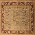 thumbnail image 1 of Ahgly Company Indoor Square Oriental Brown Industrial Area Rugs, 4' Square, 1 of 4