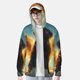 thumbnail image 2 of Balery Golden Cloud Winged Dog Sudadera ligera de manga larga con capucha y protección solar UPF 50+ para hombre y mujer, ideal para pesca y running-X-Large, 2 of 7