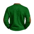 thumbnail image 5 of Men's Christmas Sweater Zip Up Sweatshirts Vintage Knit Graphic Sweatshirt - Xmas Stand Collar Pullover with Solid Color Print for Casual Holiday Style,Army Green,L, 5 of 6