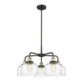 thumbnail image 3 of Innovations Lighting  Bell - 5 Light 26" Stem Hung Chandelier Black Antique Brass/Clear Deco Swirl, 3 of 5