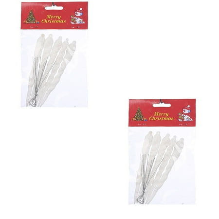 

Livesture Color icicle pendant simulation gold and silver color onion icicle White2pcs