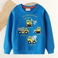 thumbnail image 2 of Ruyang Toddler Baby Boys Excavator Graphic Sweatshirt Cute Warm Pullover Sweaters Fall Winter Cotton Thermal Jumper, 2 of 9