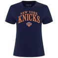thumbnail image 2 of Women's Sportiqe  Navy New York Knicks  Arcadia Boxy T-Shirt, 2 of 3