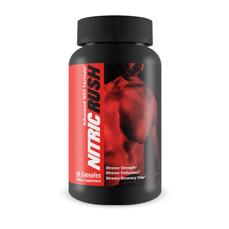Nitric Rush - Increase Strength, Endurance, Stamina, and Energy - Decrease Recovery Time - L-Arginine Complex for Extra Pump in your
