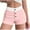 01 Pink, variant on Weiqiqre Womens Pajamas Summer Striped Elastic Waist Button High Waist Slim Pajamas Shorts