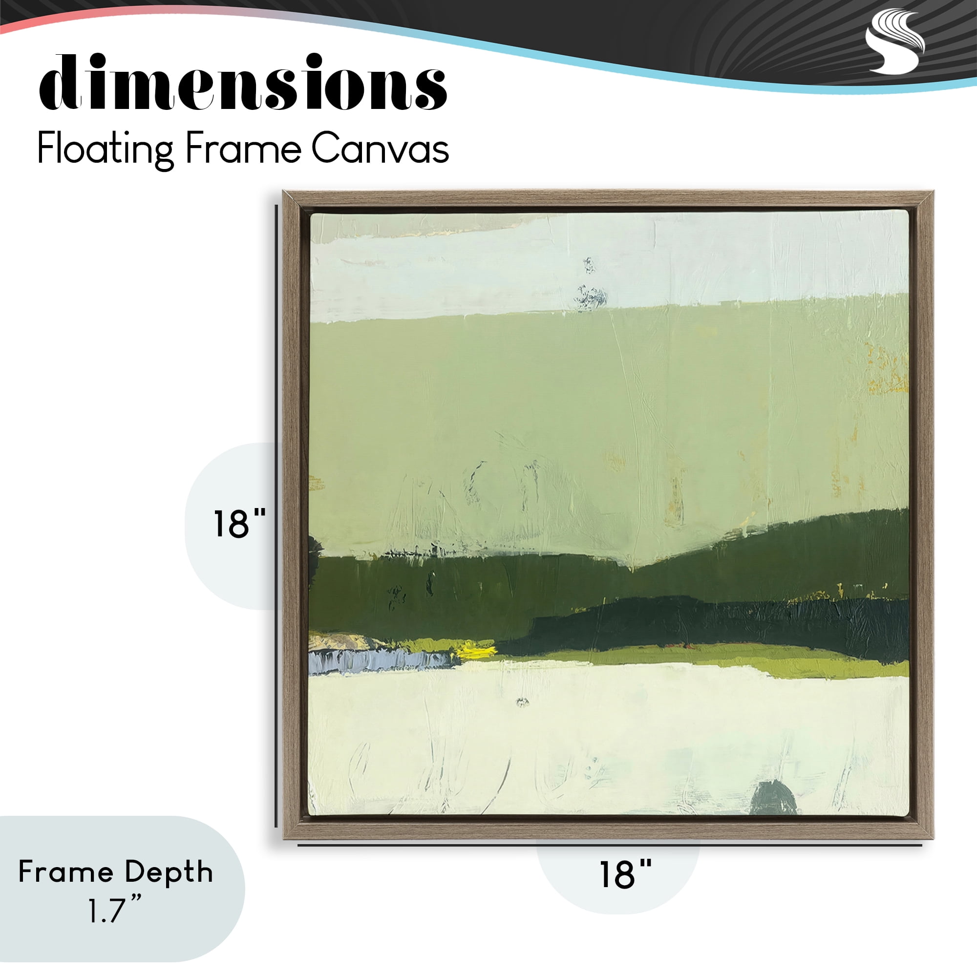 Stupell Industries Bloom Serene Layered Landscape Brown Framed Floater Canvas Wall Art, design by Julia Foug