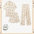 thumbnail image 7 of Chiikawa Usagi Hachiware Pajamas Summer Ice Silk Short-sleeved Summer Thin Home Clothes Three-piece Set, 7 of 7