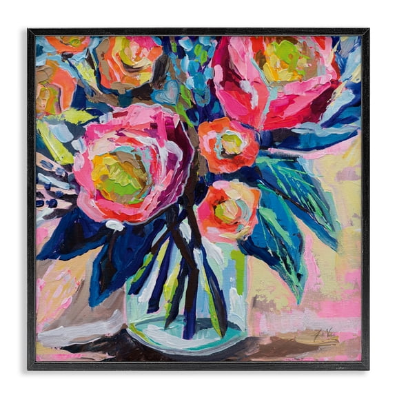 Stupell Industries Cottage Because You Love Me Black Framed Giclee Art, 12 x 12, by Jeanette Vertentes
