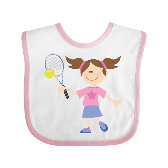 Inktastic Tennis Girl Girls Baby Bib