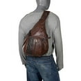 thumbnail image 4 of Amerileather Cross Body Leather Sling Bag in Dark Brown Color, 4 of 4