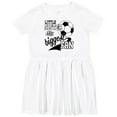 thumbnail image 3 of Inktastic Little Sister and Biggest Fan Soccer Player Girls Toddler Dress, 3 of 5